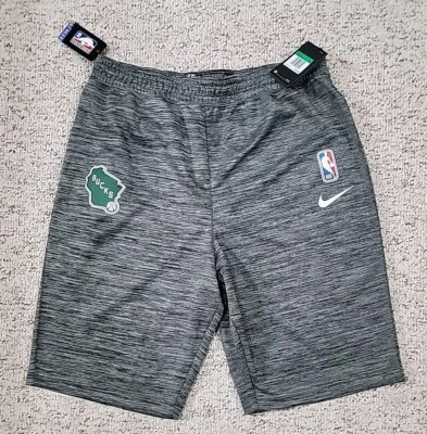 Pantalones Cortos Nike Dri Fit Milwaukee Bucks Auténticos de Práctica Gris para Hombres Talla XL  Foto 1 de 4