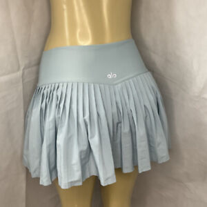 Alo Yoga Grand Slam Tennis Skirt Skort Pockets Light Blue Athletic Women Sz S
