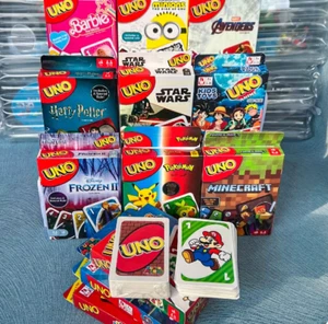 UNO FLIP Card Family Games Pokémon Anime Minecraft Barbie Cartoon Kids Toy Gift - Picture 1 of 22