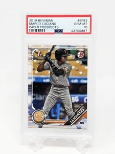 Bowman Prospects Marco Luciano Paper 1st Bowman 2019 #BP-82 PSA 10 San Francisco - Imagen 1 de 2