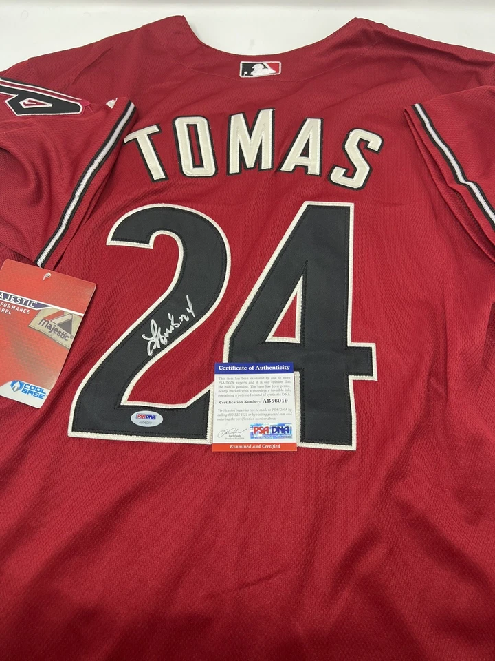 Yasmany Tomas Hand Signed Majestic Jersey w/ Tags Arizona Diamondbacks PSA COA - Image 1 of 4