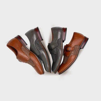 Ferro Aldo ALFRED Men's Classic Slip-on Monk Straps Shoes - Image 1 of 2