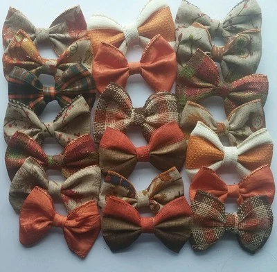 Lote Otoño Acción de Gracias Mezcla/3.3 Pajarita Pequeña para Perro Gato Mascota Acicalamiento Hecho a Mano  Foto 1 de 4