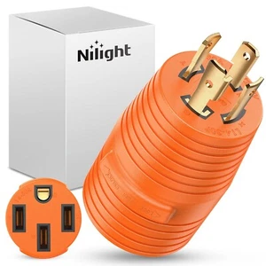 Nilight 30Amp to 50Amp RV Power Adapter 4Prong Generator Twist Plug - Picture 1 of 9