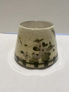 Home Interiors ceramic candle topper, floral design - Picture 1 of 5