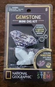 National Geographic Gemstone Mini Dig Kit Find Genuine Gemstone STEM NIP SEALED - Picture 1 of 2