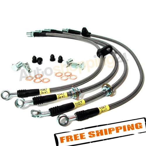 StopTech Stainless Steel Brake Lines Kit for 2002-2005 Subaru Impreza WRX Foto 1 de 3