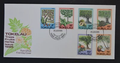 Tokelau Islands First Day Cover 1985 Trees Fruits Herbs Issue - Unaddressed - Image 1 of 2