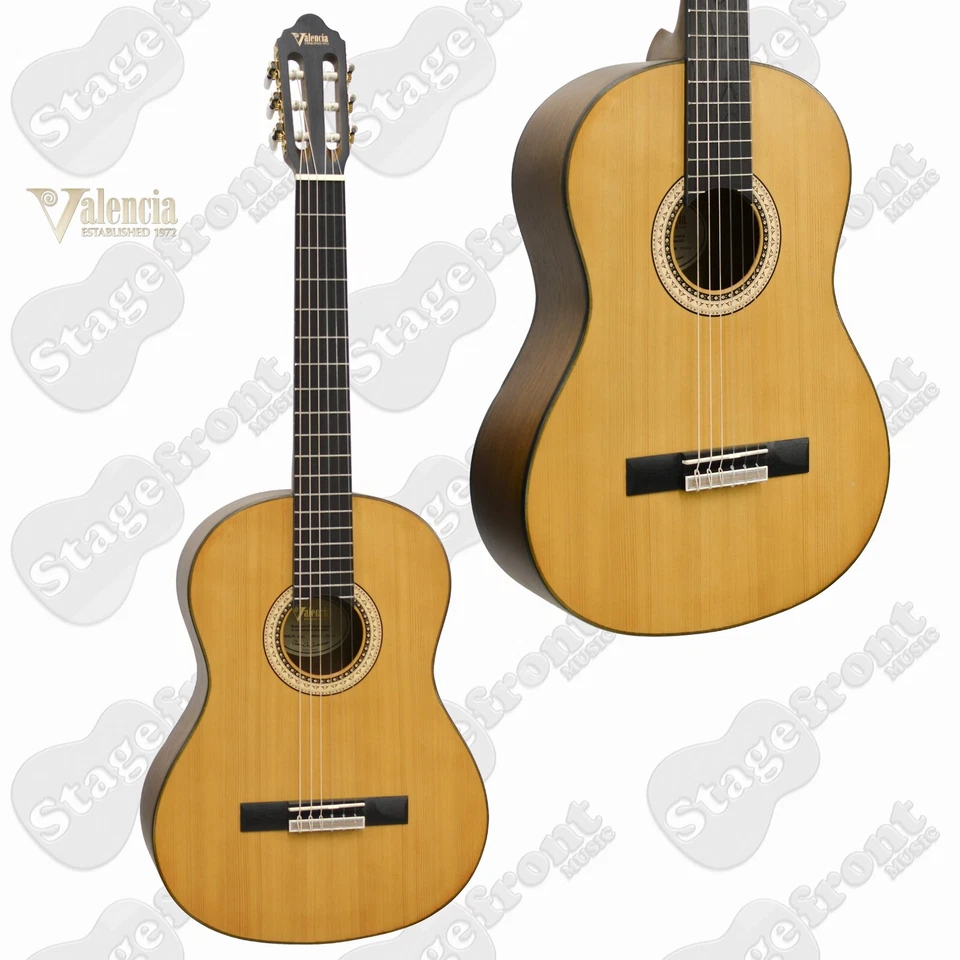 Valencia VC404 400 Series 4/4 Size Nylon String Classical Guitar With Spruce Top