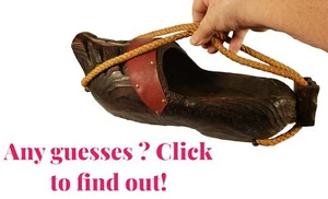 Vintage Wood Clog Shoe Brush Holder Polish Large 14" Bar Decor Conversation A37 - Picture 1 of 7