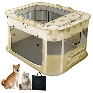Portable Dog Playpen Foldable Pet Play Pen Collapsible Cat Tent Durable L - Picture 1 of 7