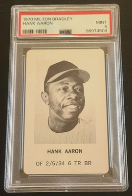 Milton Bradley Hank Aaron 1970 béisbol PSA 9 solo 56 calificado superior recién calificado Foto 1 de 4