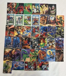 Lote de tarjetas coleccionables Marvel Spider-Man - Colecciones vintage años 90 - 38 cartas - Imagen 1 de 2