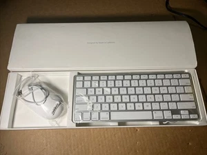NEW Smallest and Most Compact USB Wired Apple Mac Keyboard Model A1242 W/ Mouse - Photo 1/6