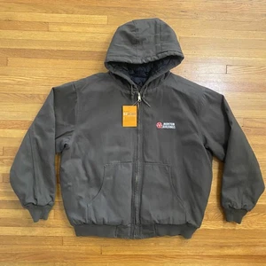 Dunbrooke Jacket Mens XL Brown Cumberland Hooded Quilted Zip Morton Buildings - Picture 1 of 13