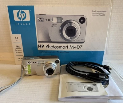 Câmera Digital HP PhotoSmart M407 - 4.1mp - Prata - Liga - Apenas para Peças! - Imagem 1 de 4