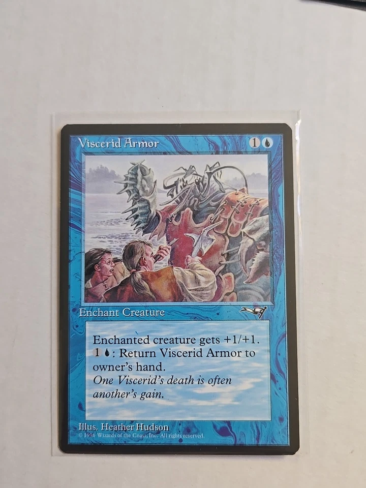 Viscerid Armor (Art B) - Alliances - LP - MTG Magic - Common - Enchant Creature  - Image 1 of 1