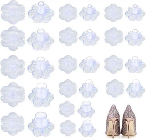 15 Pairs Clear High Heel Protectors for Shoes - 5 Sizes Premium Heel Cover Cups - Picture 1 of 7