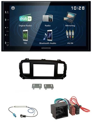 Kenwood 2DIN Bluetooth MP3 USB DAB Autoradio für Citroen Jumpy Spacetourer ab 20 - Bild 1 von 4