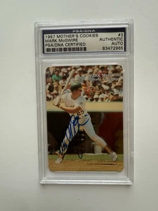 Mark McGwire 1987 Mothers Cookies PSA/DNA Certified Authentic Autographed Card - Picture 1 of 2