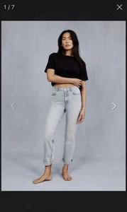 Light Indigo Blue Mint Velvet Turn Up Slim Jeans UK 12R - Picture 1 of 4