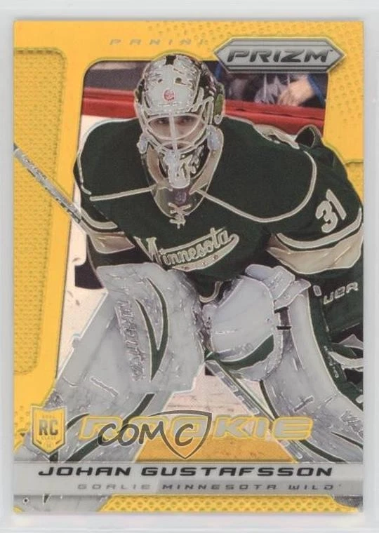 2013-14 Panini Rookie Anthology Update Gold Prizm /10 Johan Gustafsson #357 RC - Image 1 of 2