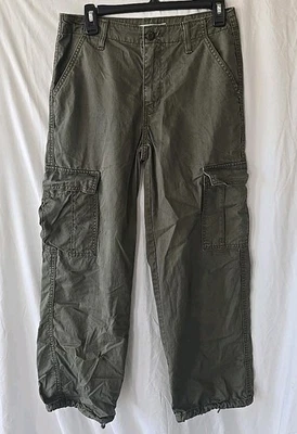 Levis '94 Baggy Cargo Wide Leg Pants Skater Grunge 90's Y2K Cinch Green Size 27 - Image 1 of 4