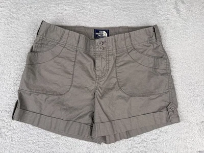 Pantalones Cortos The North Face Mujer 6 Gris Rip-Stop Mezcla de Algodón Carga Senderismo Campamento 31x5 Foto 1 de 4
