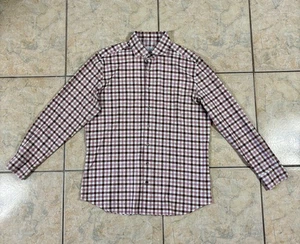 Camisa Emanuel Berg Para Hombre Grande Marrón Cuadros Manga Larga - Imagen 1 de 9