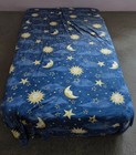 Vintage Hanes Celestial 90s Twin Size Flat & Fitted Sheet set Whimsical Sun Moon