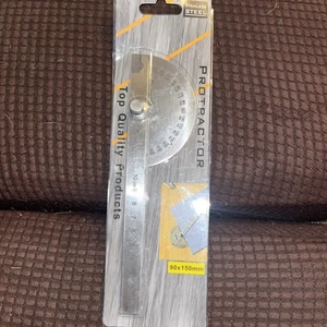 Stainless Steel Angle Protractor 0-180 Degrees Ruler Finder 10 Silver - Picture 1 of 2