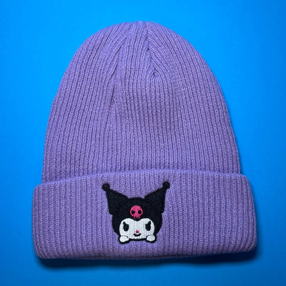 Вязаная шапка-бини Sanrio Hello Kitty Kuromi Cinnamoroll My Melody с вышивкой - Изображение 1 из 1