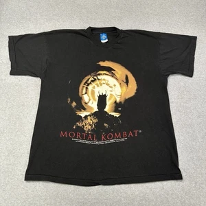 Vintage Mortal Kombat Movie GORO Promo Black T-Shirt Single Stitch 1990s Sz XL - Picture 1 of 6