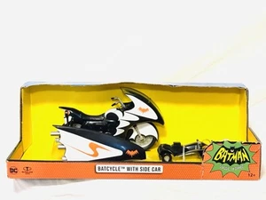 McFarlane DC Retro Batman '66 Classic TV Series Batcycle with Robins Side Car - Picture 1 of 9