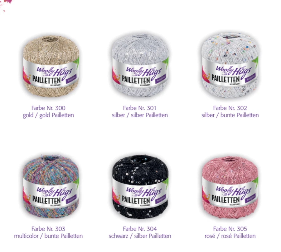 Woolly Hugs PAILLETTEN -  edles Beilaufgarn für glanzvolle Effekte - Bild 1 von 1