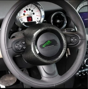 Mini Cooper Gen 2 R56 Kohlefaser Lenkradmitte Abdeckung - Bild 1 von 3