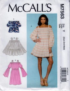 Sewing Pattern McCall's 7563 M7563 Loose-fitting Pullover Top, Tunic & Dresses - Picture 1 of 2