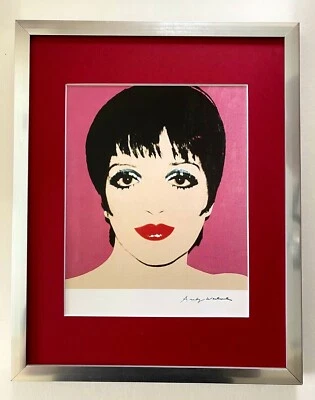 Impresión artística enmarcada de Andy Warhol Liza Minnelli, arte pop vintage firmado, decoración de pared Foto 1 de 3