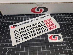 Camaro SS Decals (4pk) Racing Wheel 6" Mini Accent Stickers Super Sport LSX LTX - Picture 1 of 15