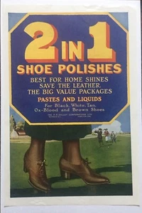 Vtg. Advetising Magazine Page 2 In 1 Shoe Polish  - Picture 1 of 5