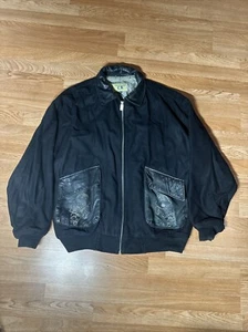 Vintage Charlie Brown Leather Varsity Style Jacket, Size 3XL Retro Y2K Punk - Picture 1 of 6