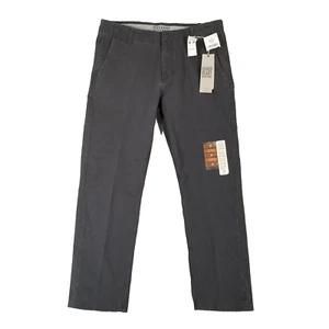 Dockers Alpha khaki pants men's 36x30 slim tapered Gray Flex stretch NEW - Picture 1 of 12
