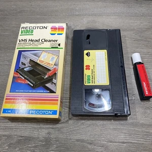 RECOTON VIDEO VHS VCR HEAD CLEANER,NON ABRASIVE WET SYSTEM,FULL SIZE,V141,1987 - Picture 1 of 1