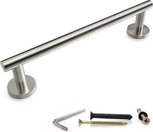 16 Inch Brushed Nickel Bathroom Kitchen Towel Bar Hanger Holder Rack Wall Mount - Picture 1 of 7