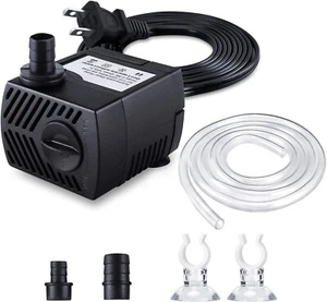 Fountain Pump, 80GPH(4W 300L/H) Submersible Water Pump, Durable Outdoor Fountain - Picture 1 of 8