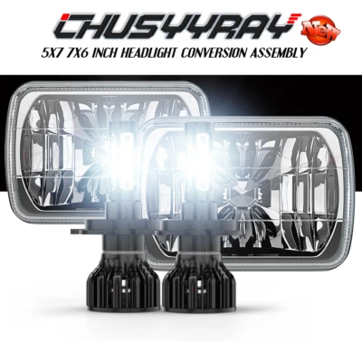 5x7" 7x6" LED Headlight High-Low Beam H4 6000K For Ford Bronco II F150 F250 F350 - Image 1 of 4