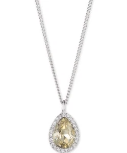 $42 Givenchy Teardop Pendant Necklace  YELLOW #311 - Picture 1 of 5