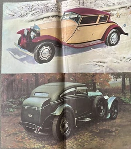 2 Posters of Vintage Cars - 1936 Bentley & 1930 Rolls Royce Phantom - Vlad Imir - Picture 1 of 6
