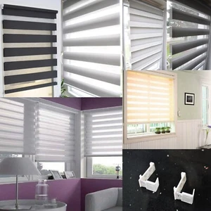 Doppel Duo Rollo Klemmfix ohne Bohren Easyfix Kettenzug Zebra Vario Fenster Tür - Bild 1 von 23