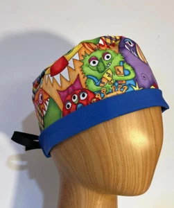 Medical Skull Scrub Surgical Cap Hat Halloween Monsters Fun - Unisex - Picture 1 of 4